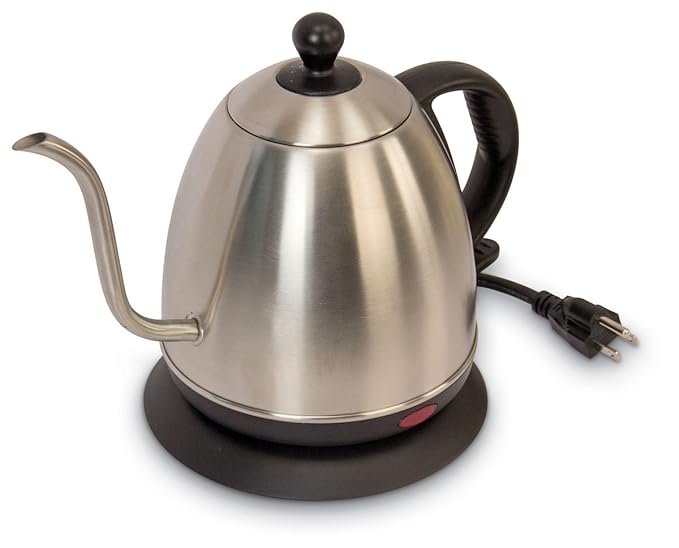 1 litre stainless gooseneck electric kettle perfect for pourover coffee