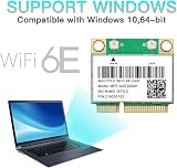 Voragrl AXE3000H WiFi Card WiFi 6E 2400Mbps Mini PCI-E BT 5.2 Dual Antenna 2.4G view 2