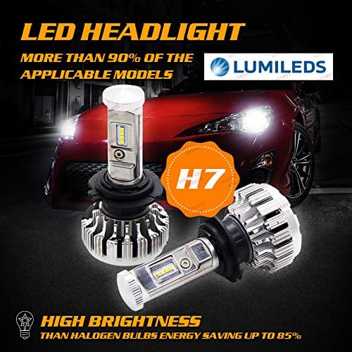 Yamaige H7 B2 70W 7000LM White CANBUS no Error LED Lamp Auto Cree Headlight Conversion Kit Bulbs for Car Lamp Replacement with 2pcs Anti-flicker harness,2 Year Warranty