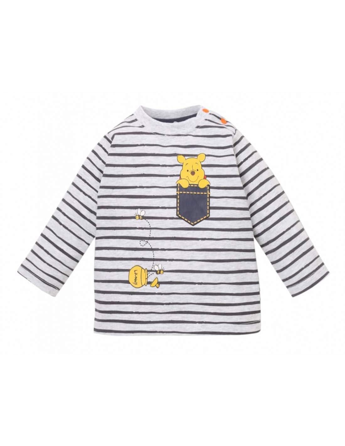 Winnie L Ourson Baby Boys Long Sleeve Tee Grey 0 3 Months 0 3 Amazon In Clothing Accessories
