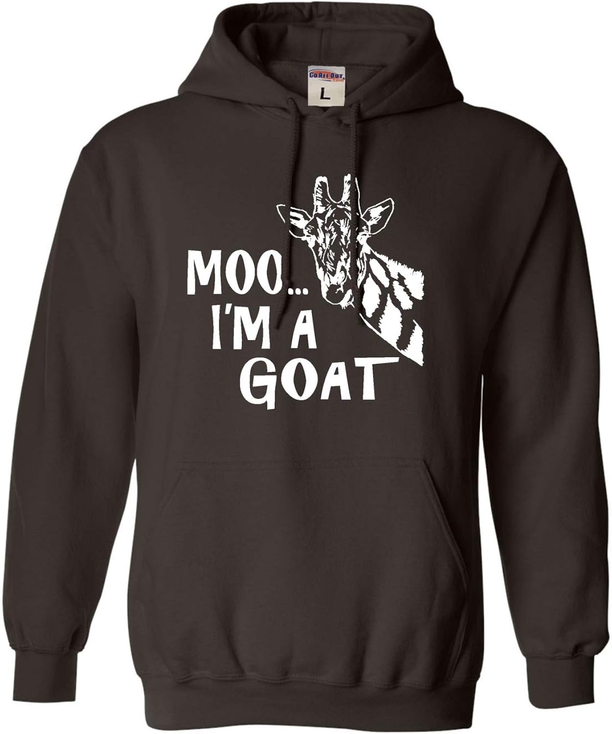 Adult Moo.I'm A Goat Funny Animal Sweatshirt Hoodie Clothing