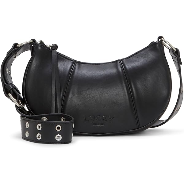 Lucky Brand Kate Leather Shoulder Bag, Black: Handbags: Amazon.com