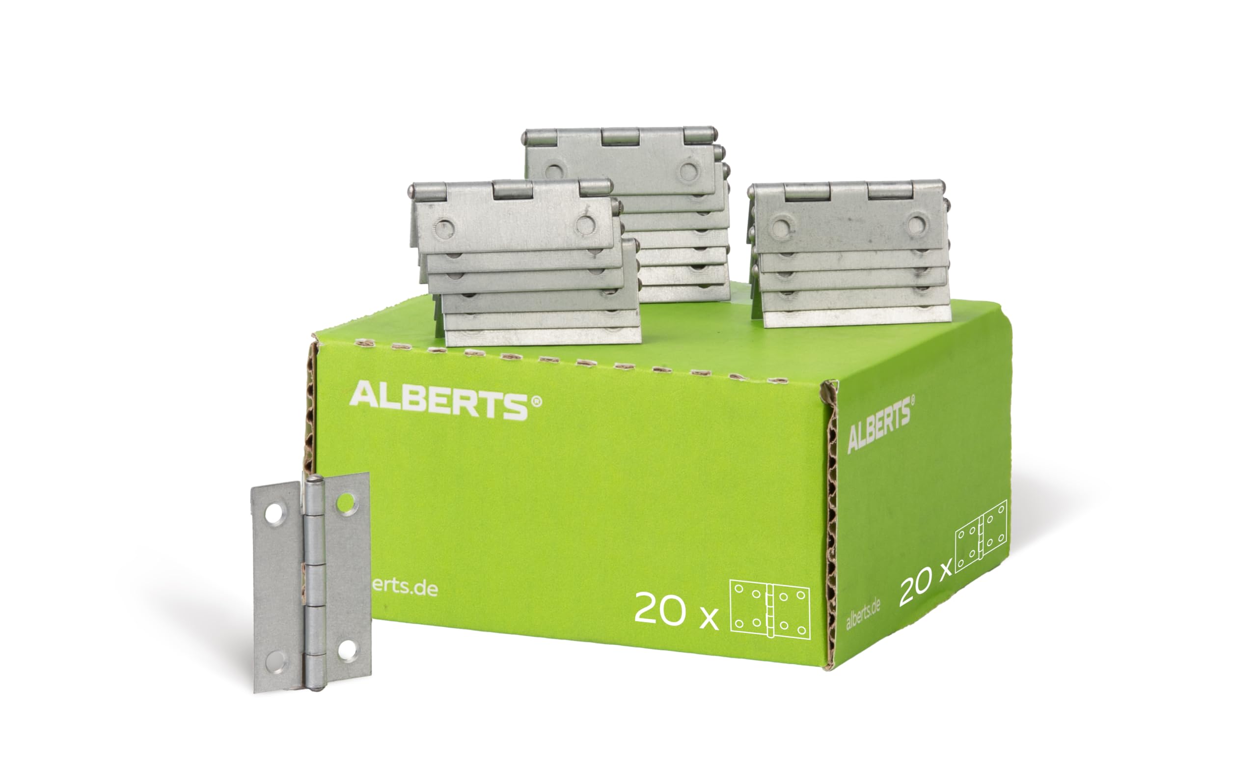 Narrow Hinge 51 x 30 mm / 20 STK. Oberflaeche: galvanisch Gelb verzinkt — image 1