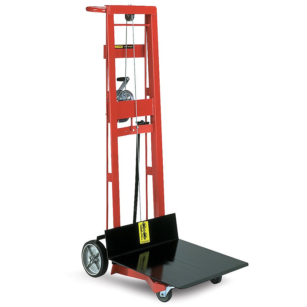 Wesco PlatformLift Hand Trucks Hydraulic PedaLift Two 8" MoldOn