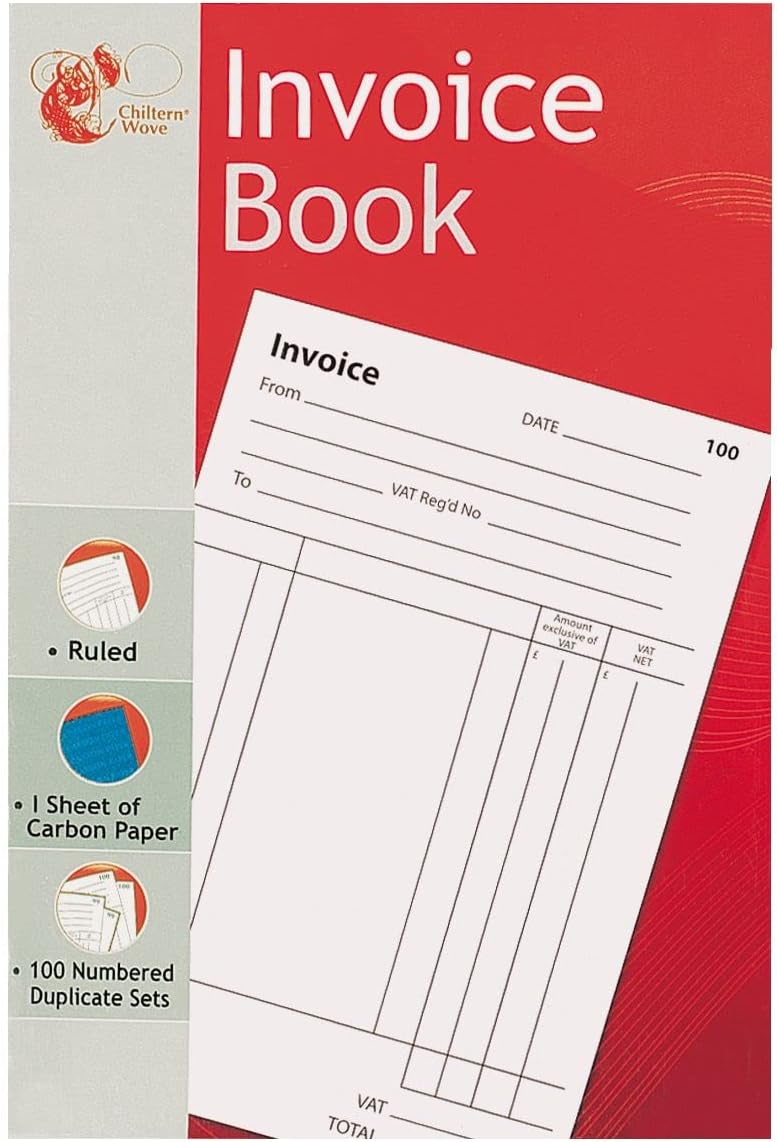 Chiltern Wove Invoice Duplicate Book 1-100 Pages 204x132mm