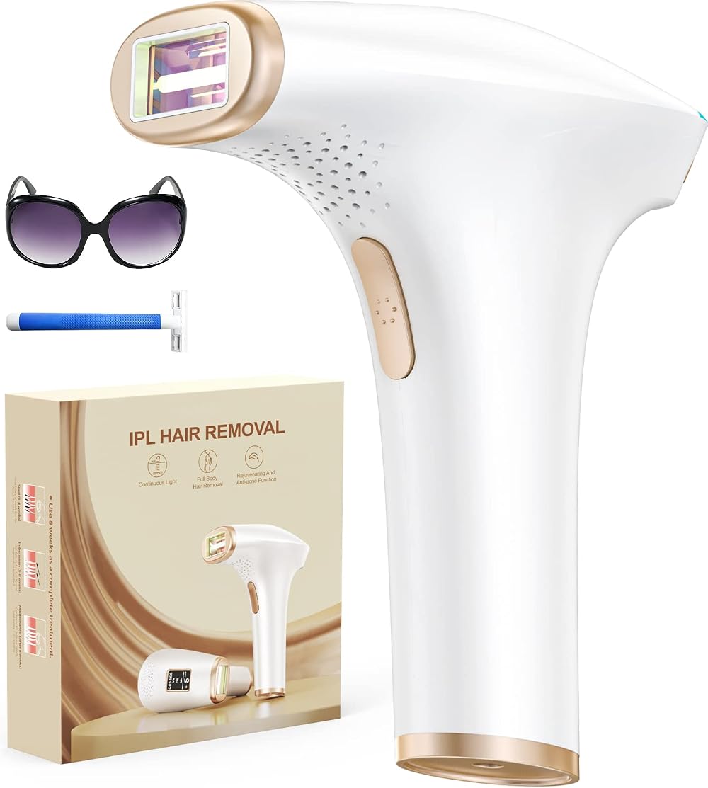 Haarlosy 3-in-1 IPL Laser Hair Removal Device for Home Use - Gold