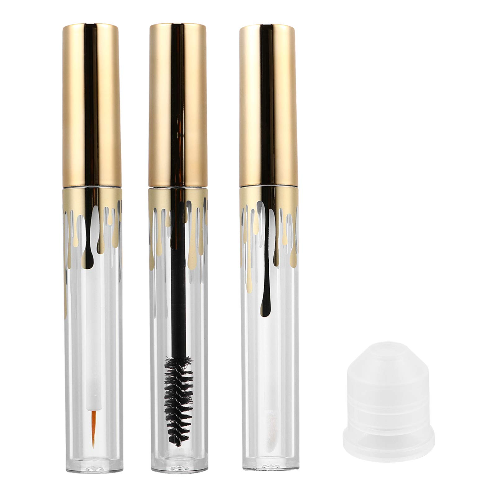Minkissy 3pcs 4ml Empty Mascara Tube Empty Eyeliner Tube Empty Lip Gloss Tube Eyelash Cream Container for Castor Oil