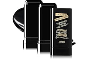 VIENFLONA 2Pack Safe and Convenient Comb Hair Dye, Portable Hair Color Comb for Women & Men, Waterproof and Sweat-Proof Cover Gray Hair Concealer Stick, 2 in 1 Instant Dye(Black)