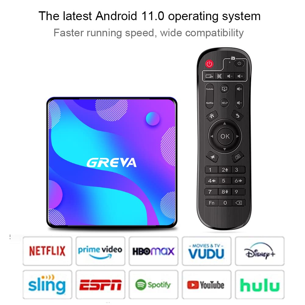 Android TV Box 11 - Smart TV Box 2GB 16GB Dual Band WiFi, Support 4K HDR Smart Streaming Player BT4.1 Set Top Box