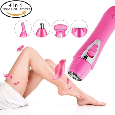 USB wiederaufladbare 4 in 1 Haarentfernung?elektrische Epilierer Kit, schmerzlos Körper Haar Rasierer für Nase Augenbraue Bik