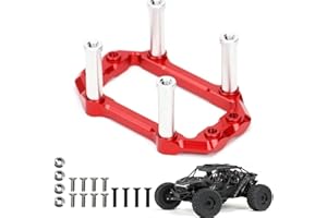 RCJTCQX Aluminum Steering Servo Mount Set for 1/8 ARRMA Kraton Notorious Outcast Talion Typhon 6S，1/7 Mojave 6S Upgrade Parts,Replacement of #ARA320574 AR320430(Red)
