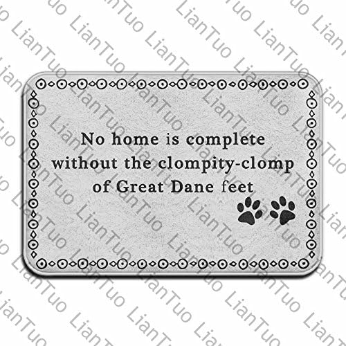 Megamagci No Home Is Complete Without The Clompity-clomp Of Great Dane Feet Vintage In Absorbent Non Slip Floor Rug Entrance Rug