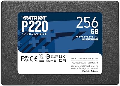 Patriot P220 256GB SATA 3 2.5" Internal SSD P220S256G25