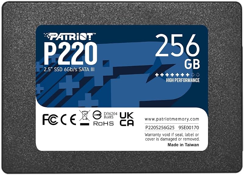Patriot P220 256GB SATA 3 2.5" Internal SSD P220S256G25