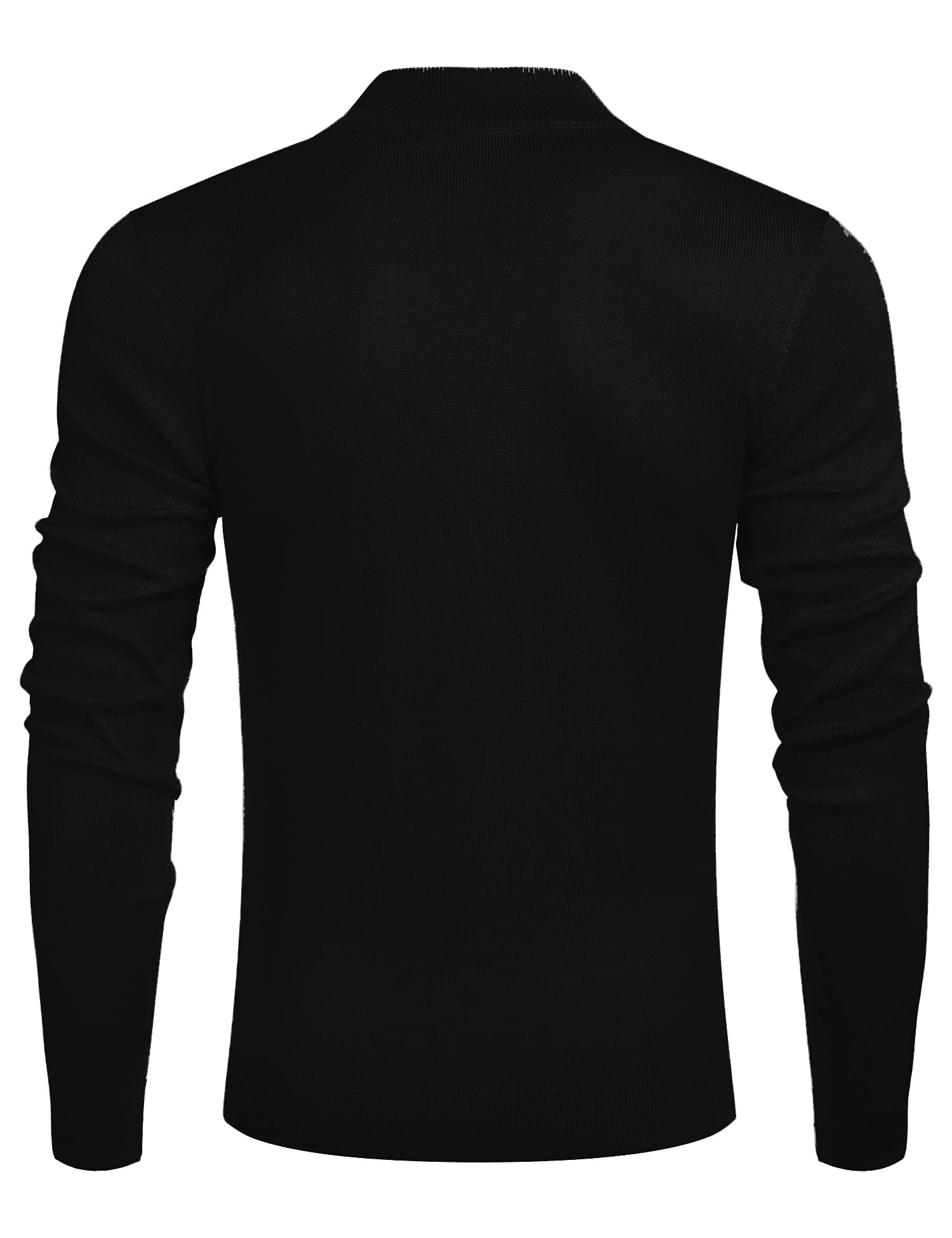 COOFANDY Men's Quarter Zip Up Sweaters Slim Fit Lightweight Mock Neck Pullover Casual Polo Sweaters