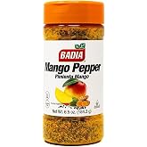 Badia Mango Pepper Seasoning, 6.5 oz, Sweet and Peppery Tropical Blend | Sweet Mango and Black Pepper Blend, Tropical Rub for Meats, Fish and Vegetables