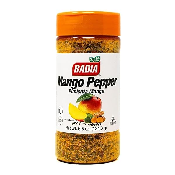 BADIA MANGO PEPPER SEASONING, 6.5 OZ – SWEET & ZESTY CITRUS PEPPER BLEND FOR CHICKEN, SEAFOOD & VEGETABLES
