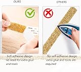 Zayejod 4 Rolls Gold Resin Rhinestone Ribbon 10mm Self-Adhesive Glitter view 4