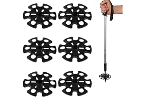 6pcs Snow Baskets for Trekking Poles, Walking Stick Tips Outdoor Trekking Pole Sand Accessories Ski Pole Mud Baskets Replacem