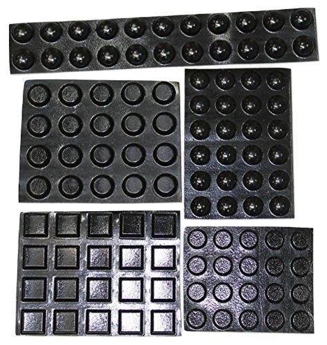 Black Adhesive Bumper Pads Combo (Round, Spherical, Square) - Made in USA - Rubber Feet for Cabinet Doors, Drawers, Laptops, Electronics, Small Appliances, Glass Tops, Picture Frames, Cutting Boards - Thumbnail 6
