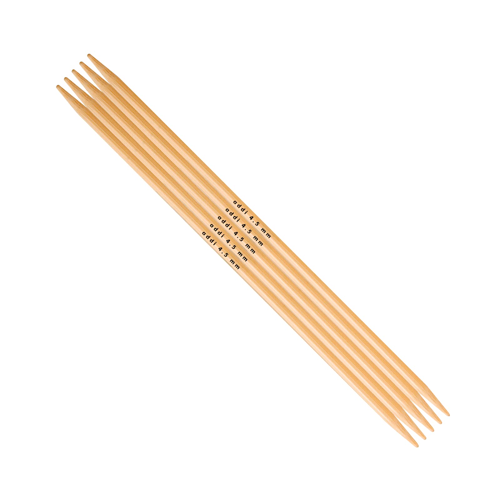 Prym 20 cm x 5 mm Double Pointed Glove Knitting Pins, Bamboo, Natural, 5