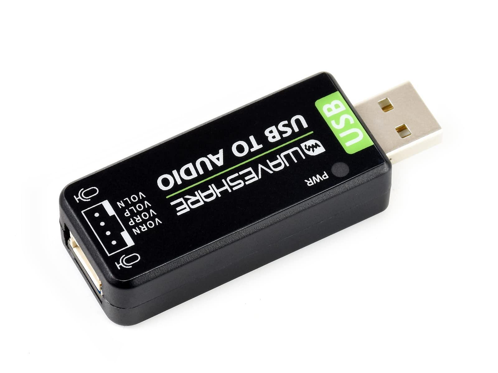 Waveshare USB Sound Card USB Audio Module External Audio Converter for Raspberry Pi/Jetson Nano Driver-Free Plug and Play