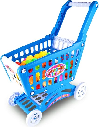Amazon.com: IAMGlobal - Carro de la compra para niños, de 22.0 in, para juguetes, cesta de supermercado, juguete de pretender y pretender alimentos frutas, verduras, juego con 45 piezas para niños: Toys