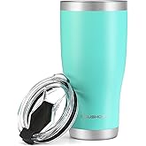 HAUSHOF 30 oz Tumbler, Stainless Steel Vacuum Insulated Coffee Tumbler Water Cup, Double Wall Travel Mug with Lid, Perfect for Hot and Cold Drinks