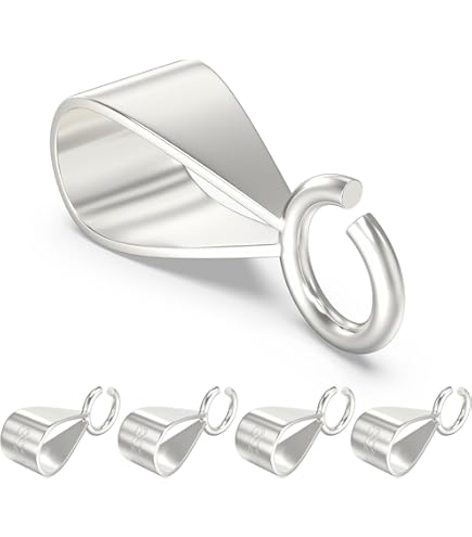 CHGCRAFT 4-Piece Brass Twister Clasps - Convert Brooches To Pendants In Platinum & Gold Finish