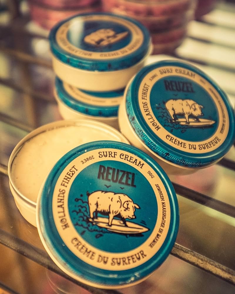 Reuzel Surf Texture and Definition Cream, Light All Day Hold, Water Soluble Styling, Matte Finish & Flake Free, For All Hairstyles, 3.38 oz