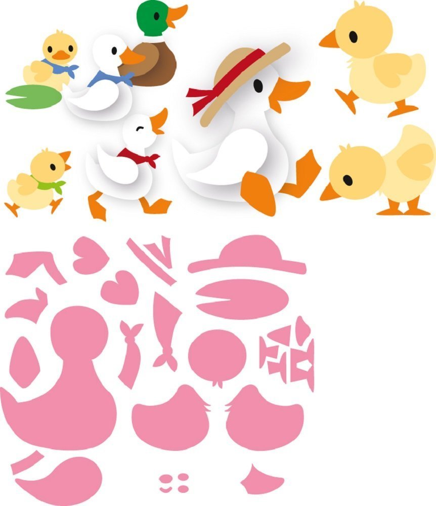 Marianne Design Collectables Eline's Duck Family Die, Pink