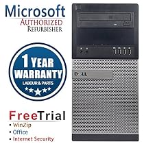 DELL 7010 Tower Intel CORE I7 3770 3.4G,16G DDR3,1TB HDD,DVDRW,WIN10Pro64 (Certified Refurb)