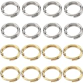 SUNNYCLUE 1 Box 400Pcs Jump Rings Gold 304 Stainless Steel Jump Ring 5mm Split Jump Rings Small Double Loop Jump Ring Linking Ring for Jewelry Making Accessories DIY Earrings Bracelet Necklace Crafts