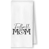 YRDBGHZDF Football Mom Gifts Kitchen Towels, Football Lover Fan Gifts Dish Tea Towels, Gift for Footballs Players Decorative Hand Towel for Bathroom Kitchen, 16x24 Inch