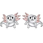 925 Sterling Silver Animal Studs Earrings Cute Red Panda/Highland Cow/Axolotl/Eagle/Zebra/Strawberry Cow/Manatee Studs Jewelry Birthday Gifts for Women