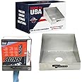 Pit Posse 474 Rag in a Box Dispenser Holder Rack - Made in USA - Paper Towel Garage Race Trailer Mechanics Shop Storage Workspace Aluminum Organizer (Silver) Small Size 9.5L x9.5W x 6H