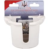 T-H Marine Tackle Titan Single Drink Holder &ndash; White &ndash; Suction Cup Mount &ndash; No-Tool Install &ndash; Removable Boat Beverage Holder with Built-in Lure and Pliers Slots &ndash; Compact and Portable