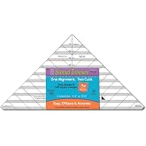 Cleary Perfect Slotted Trimmer A2 by New Leaf Stitches &ndash; Quilting Ruler Template and Stencil for Cutting All Sides of Larger Half Square Triangles &ndash; 6 Slotted Sizes 5.5 Inch to 10.5 Inch