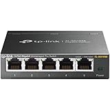 5-Port Gigabit Ethernet Easy Smart Switch | Unmanaged Pro | Plug and Play | Desktop | Sturdy Metal w/Shielded Ports | Limited Lifetime Replacement (TL-SG105E)