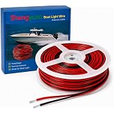 Shangyuan Boat Light Extension Cable Wire Cord for 3528 5050 5630 Led Strip Light Single Color, 66ft 22awg 2pin Wires for Pontoon Boat Kayak Stern Anchor Mast Courtesy Navigation Bow Marine Lights