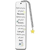 Inspirational Bookmark for Friend Granddaughter Graduation Bookmarks Brother Sister Birthday Back to School Gifts Cousin Encouragement Colleague Retirement Christmas Best Wishes Keepsakes (Behind you)