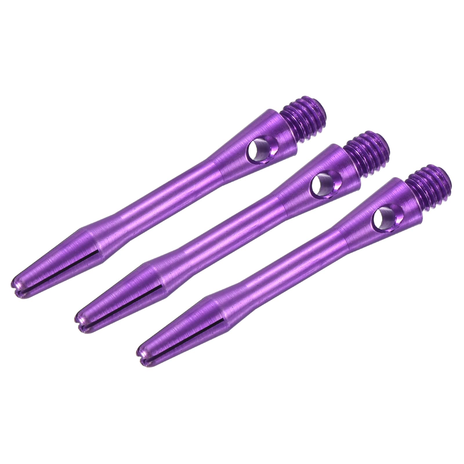 PATIKIL 35mm Aluminum Dart Shafts, Medium 2BA Thread Dart Stems Dart Accessories Throwing Fitting for Steel Tip - 3 Pack (Purple)