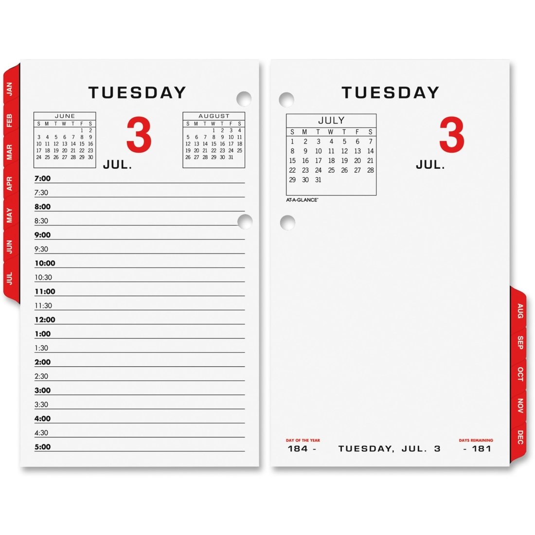 Photo 1 of At-A-Glance - E017-50 - At-A-Glance Loose Leaf Desk Calendar Refill