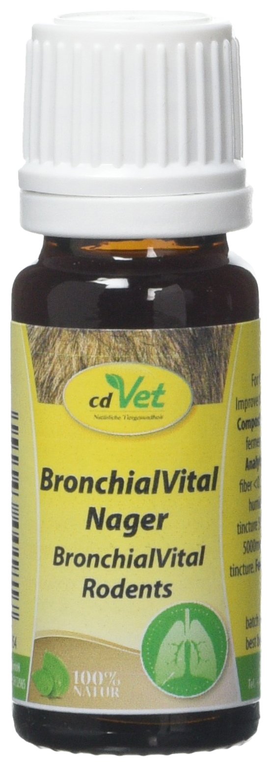 cdVet Naturprodukte BronchialVital Rodents 10 ml - sensitive mucous membranes of the respiratory tract - bronchial self-cleaning mechanism - support respiratory tract, respiratory condition -