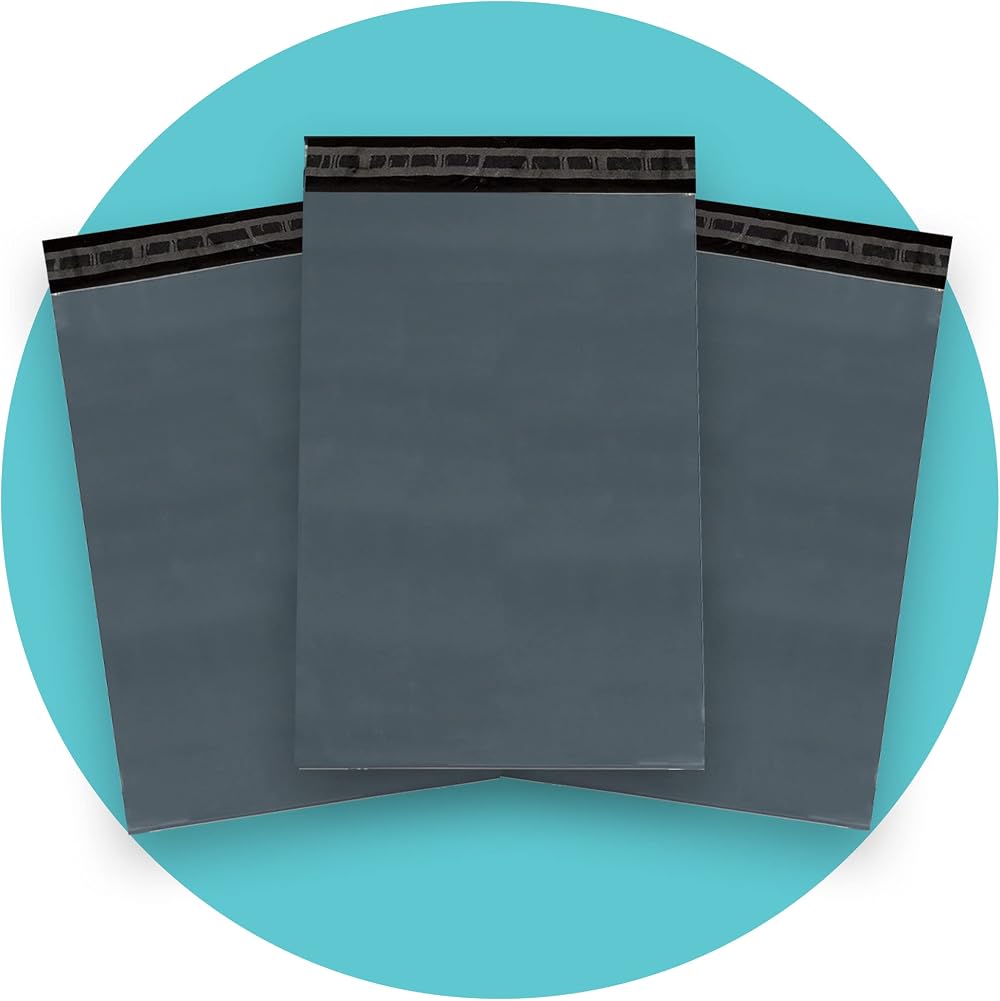 Triplast 10 x 14-Inch Plastic Mailing Bags Grey Pack of 200