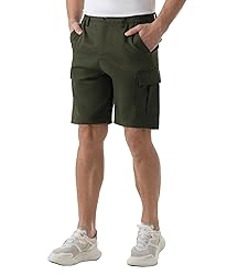 SIX ISLANDS Men's Cargo Shorts 9" Inseam Elastic