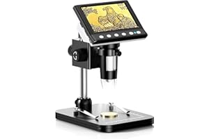 Hayve 4.3'' IPS Coin Microscope, 1000X Magnification Digital Microscope for Adults，Coin Collection Supplies with 8 Adjustable