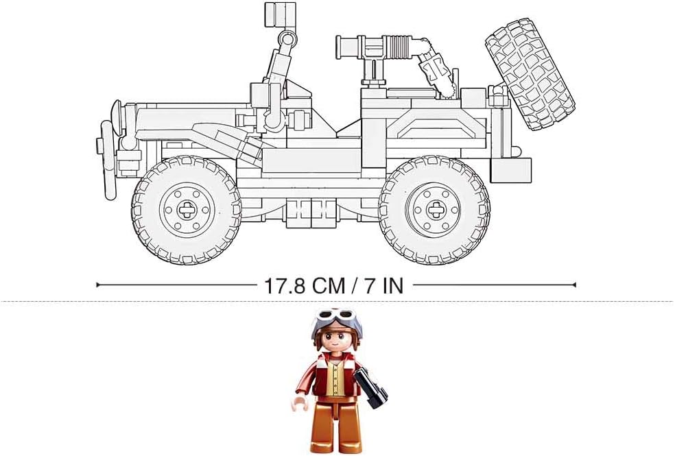 Sluban Jeep 253 Pieces, Mehrfarbig, Medium - Image 4