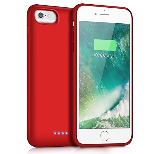 Pxwaxpy Battery Case for iPhone 6S 6000mAh Rechargeable Charging