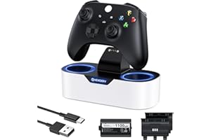 NEWDERY Charger Station for Xbox Wireless Controllers, Fast Charging Dock Single Charging Stand for Xbox One/Series X|S Controller